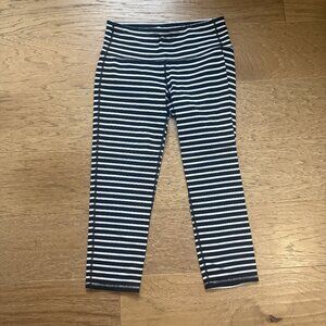 Athleta Capri Length Striped Leggings, Size Small